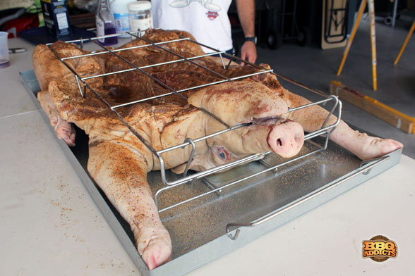 Cooking a Whole Hog in the La Caja China Pig Roasting Box