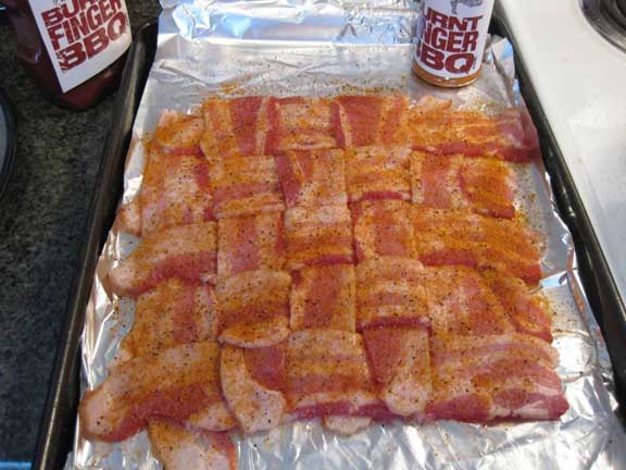 Bacon Explosion Seasoned Bacon Weave